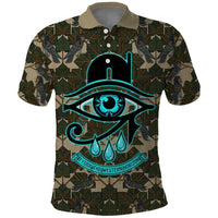 Imentet Egyptian Polo Shirt with Eye of Horus and Eternal Tree in Afterlife