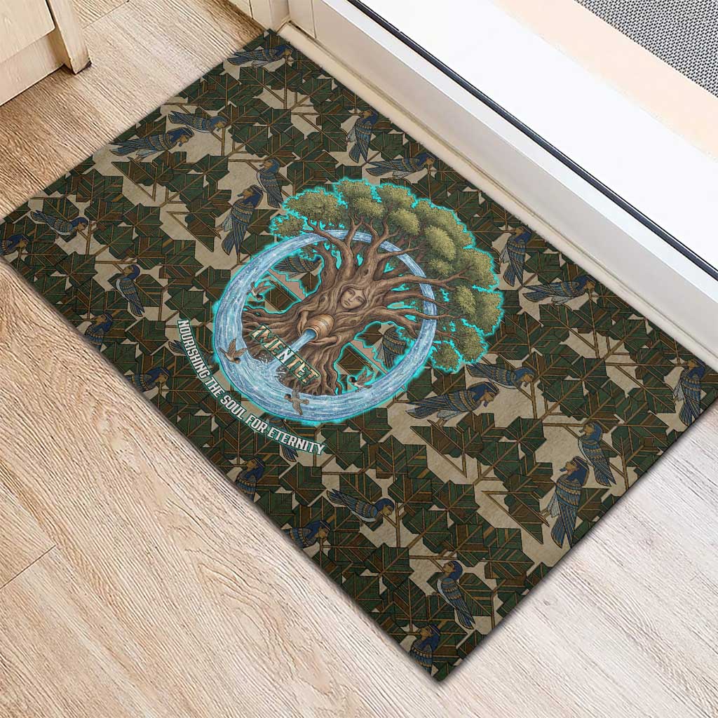 Imentet Egyptian Rubber Doormat with Eye of Horus and Eternal Tree in Afterlife