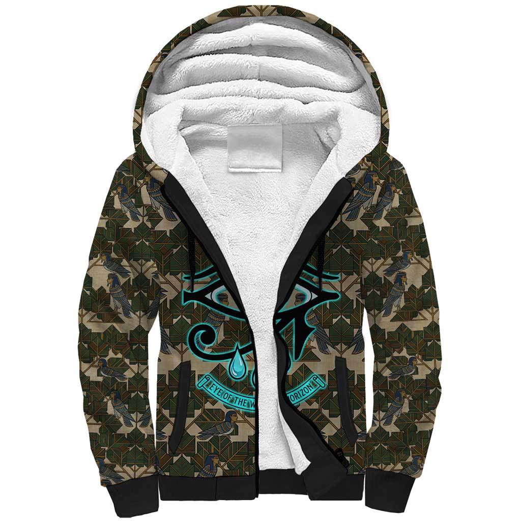Imentet Egyptian Sherpa Hoodie with Eye of Horus and Eternal Tree in Afterlife