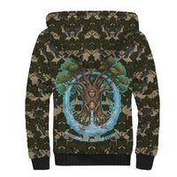 Imentet Egyptian Sherpa Hoodie with Eye of Horus and Eternal Tree in Afterlife