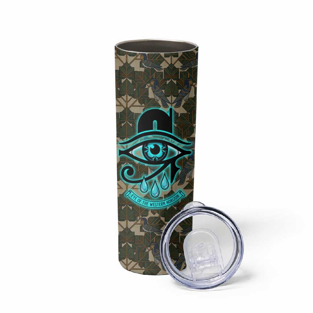 Imentet Egyptian Skinny Tumbler with Eye of Horus and Eternal Tree in Afterlife