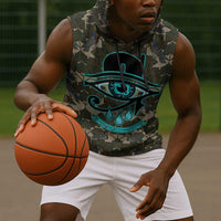 Imentet Egyptian Sleeveless Hoodie with Eye of Horus and Eternal Tree in Afterlife