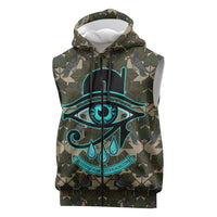 Imentet Egyptian Sleeveless Zip Hoodie with Eye of Horus and Eternal Tree in Afterlife