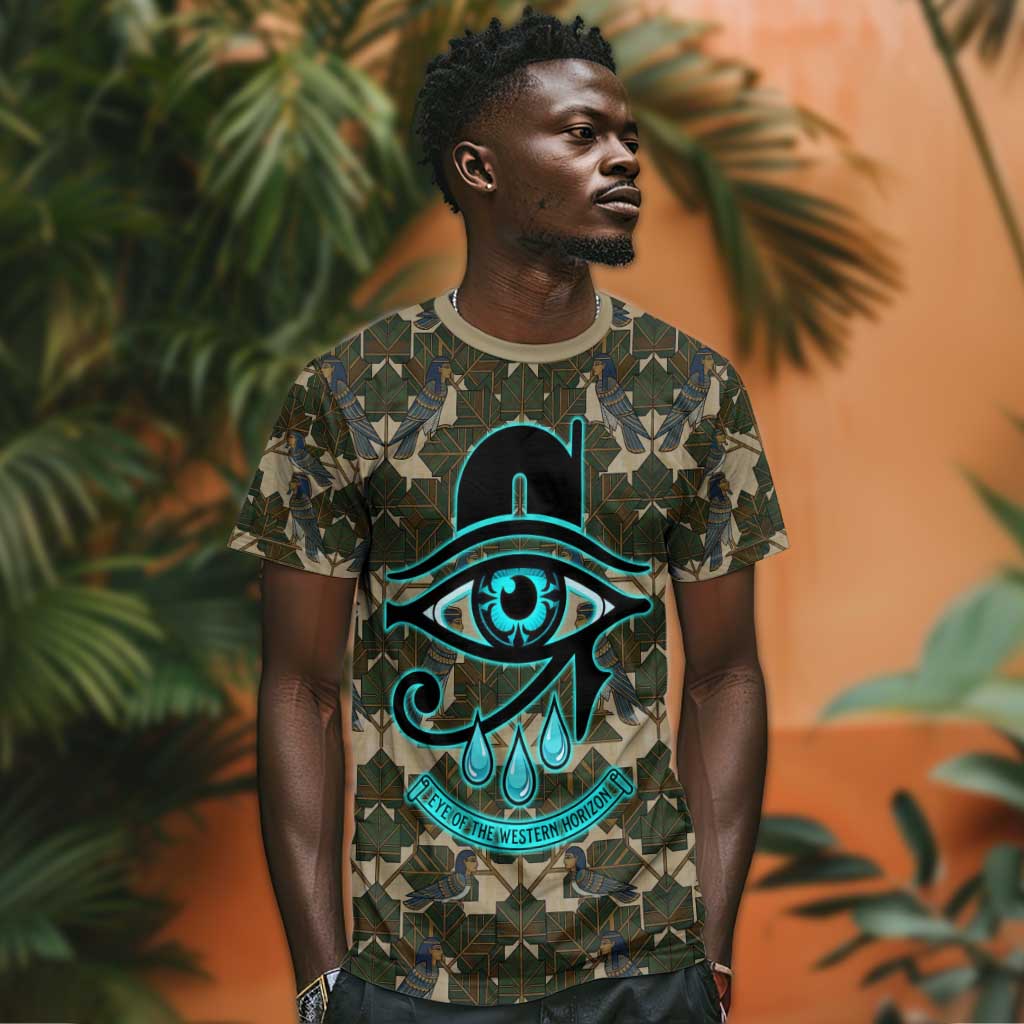 Imentet Egyptian T shirt with Eye of Horus and Eternal Tree in Afterlife