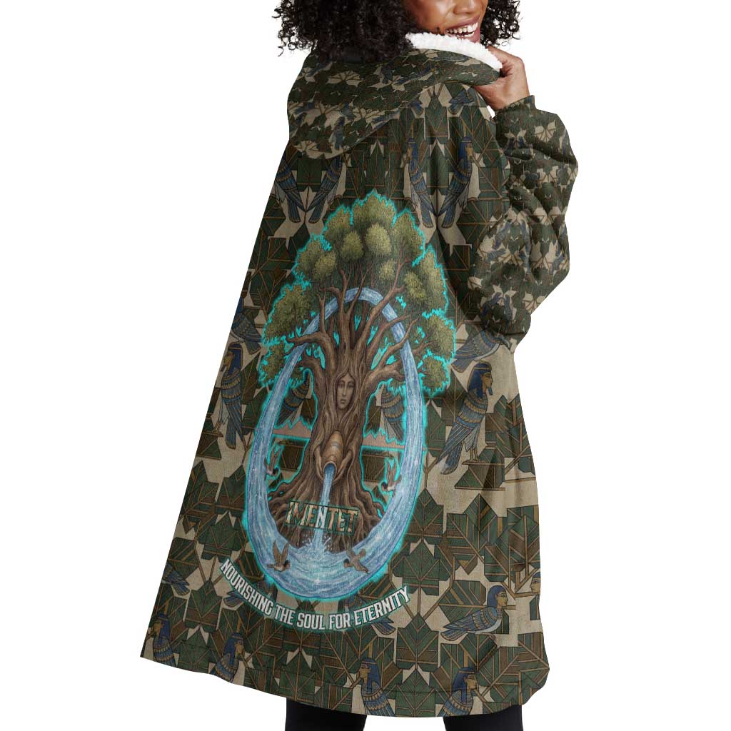 Imentet Egyptian Wearable Blanket Hoodie with Eye of Horus and Eternal Tree in Afterlife