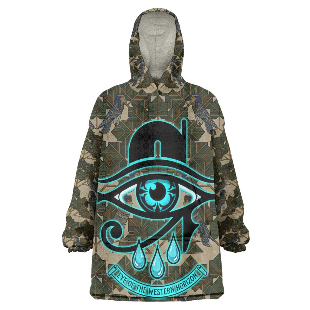 Imentet Egyptian Wearable Blanket Hoodie with Eye of Horus and Eternal Tree in Afterlife