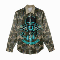 Imentet Egyptian Women Casual Shirt with Eye of Horus and Eternal Tree in Afterlife