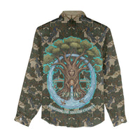 Imentet Egyptian Women Casual Shirt with Eye of Horus and Eternal Tree in Afterlife