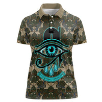 Imentet Egyptian Women Polo Shirt with Eye of Horus and Eternal Tree in Afterlife