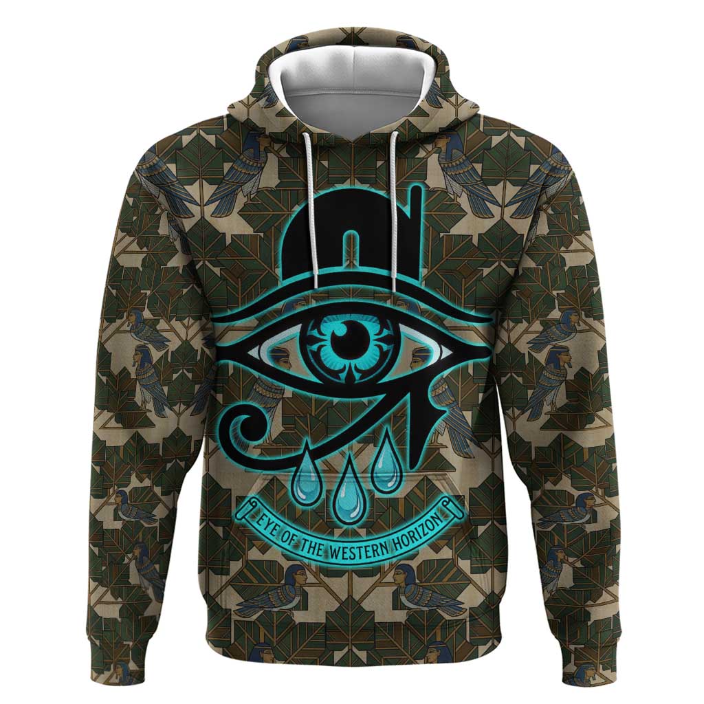 Imentet Egyptian Zip Hoodie with Eye of Horus and Eternal Tree in Afterlife