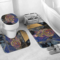 Isis Ankh Symbol Bathroom Set with Celestial Wings in Ancient Egyptian Cosmic