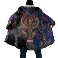 Isis Ankh Symbol Cloak with Celestial Wings in Ancient Egyptian Cosmic