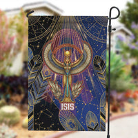 Isis Ankh Symbol Garden Flag with Celestial Wings in Ancient Egyptian Cosmic
