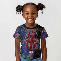 Isis Ankh Symbol Kid T shirt with Celestial Wings in Ancient Egyptian Cosmic