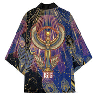 Isis Ankh Symbol Kimono with Celestial Wings in Ancient Egyptian Cosmic