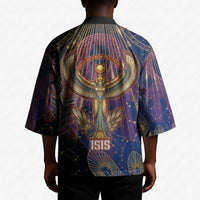 Isis Ankh Symbol Kimono with Celestial Wings in Ancient Egyptian Cosmic