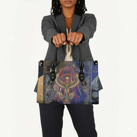 Isis Ankh Symbol Leather Bag with Celestial Wings in Ancient Egyptian Cosmic