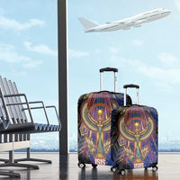 Isis Ankh Symbol Luggage Cover with Celestial Wings in Ancient Egyptian Cosmic