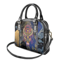Isis Ankh Symbol Shoulder Handbag with Celestial Wings in Ancient Egyptian Cosmic