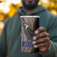 Isis 4 in 1 Can Cooler Tumbler with Falcon Symbol and Sacred Geometry in Egyptian