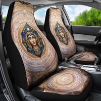 Isis Car Seat Cover with Falcon Symbol and Sacred Geometry in Egyptian