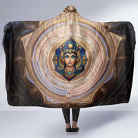 Isis Hooded Blanket with Falcon Symbol and Sacred Geometry in Egyptian