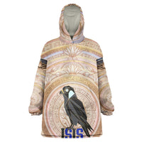 Isis Kid Wearable Blanket Hoodie with Falcon Symbol and Sacred Geometry in Egyptian