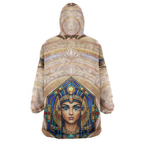 Isis Kid Wearable Blanket Hoodie with Falcon Symbol and Sacred Geometry in Egyptian
