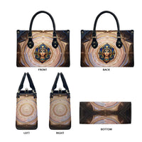 Isis Leather Bag with Falcon Symbol and Sacred Geometry in Egyptian