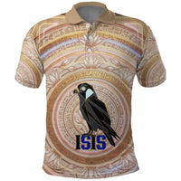 Isis Polo Shirt with Falcon Symbol and Sacred Geometry in Egyptian