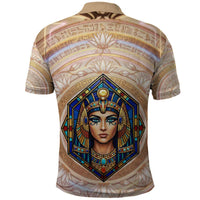 Isis Polo Shirt with Falcon Symbol and Sacred Geometry in Egyptian