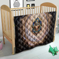 Isis Quilt with Falcon Symbol and Sacred Geometry in Egyptian