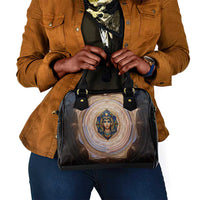 Isis Shoulder Handbag with Falcon Symbol and Sacred Geometry in Egyptian