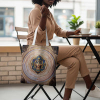 Isis Tote Bag with Falcon Symbol and Sacred Geometry in Egyptian