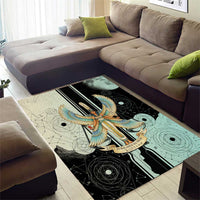 Ma’at Feather Egyptian Area Rug with Scales Symbolizing Truth and Cosmic Balance