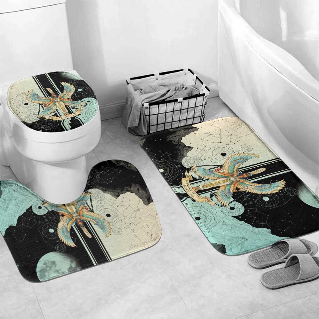 Ma’at Feather Egyptian Bathroom Set with Scales Symbolizing Truth and Cosmic Balance