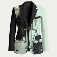 Ma’at Feather Egyptian Blazer with Scales Symbolizing Truth and Cosmic Balance
