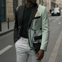 Ma’at Feather Egyptian Blazer with Scales Symbolizing Truth and Cosmic Balance