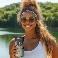 Ma’at Feather Egyptian 4 in 1 Can Cooler Tumbler with Scales Symbolizing Truth and Cosmic Balance