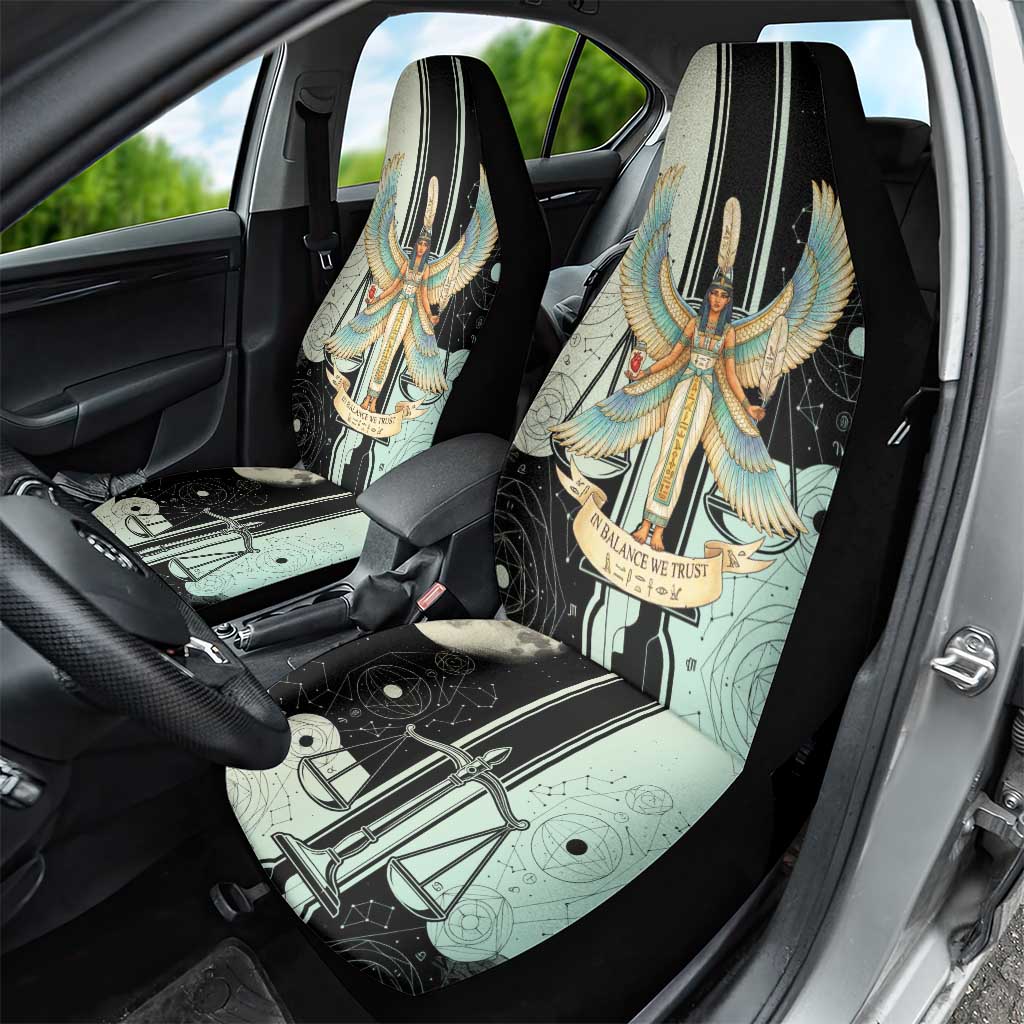 Ma’at Feather Egyptian Car Seat Cover with Scales Symbolizing Truth and Cosmic Balance