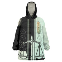 Ma’at Feather Egyptian Kid Wearable Blanket Hoodie with Scales Symbolizing Truth and Cosmic Balance