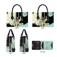Ma’at Feather Egyptian Leather Bag with Scales Symbolizing Truth and Cosmic Balance