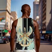 Ma’at Feather Egyptian Men Tank Top with Scales Symbolizing Truth and Cosmic Balance