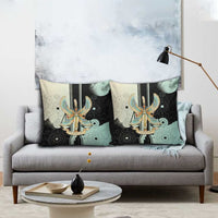 Ma’at Feather Egyptian Pillow Cover with Scales Symbolizing Truth and Cosmic Balance