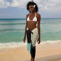 Ma’at Feather Egyptian Sarong with Scales Symbolizing Truth and Cosmic Balance