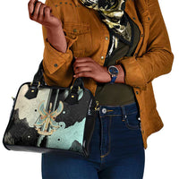 Ma’at Feather Egyptian Shoulder Handbag with Scales Symbolizing Truth and Cosmic Balance
