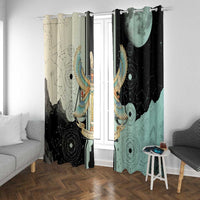 Ma’at Feather Egyptian Window Curtain with Scales Symbolizing Truth and Cosmic Balance