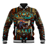 Ma’at Eye of Horus Baseball Jacket Egyptian Feather Celebrating Truth