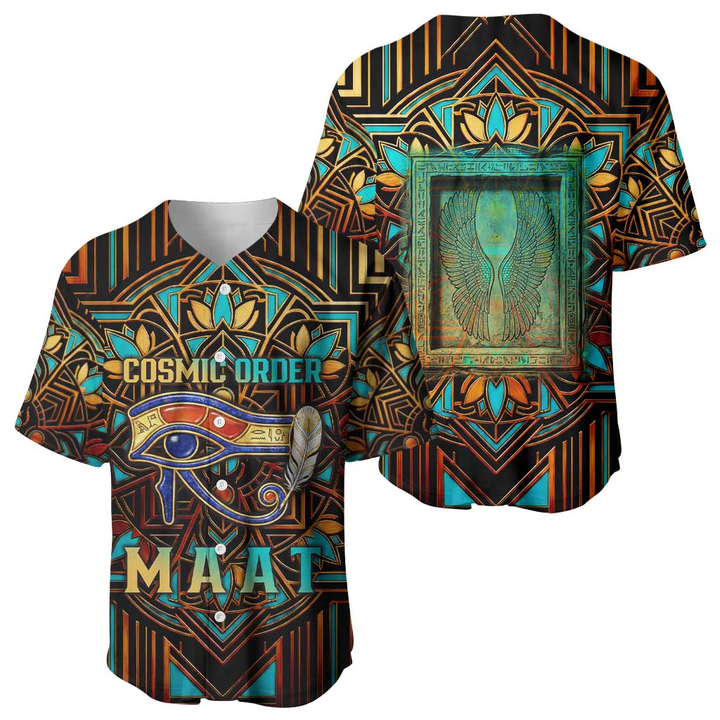 Ma’at Eye of Horus Baseball Jersey Egyptian Feather Celebrating Truth
