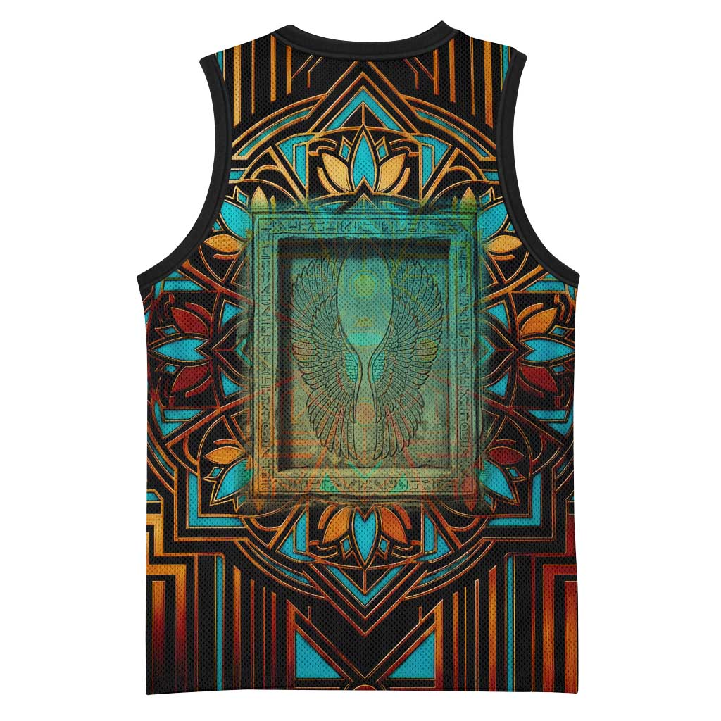 Ma’at Eye of Horus Basketball Jersey Egyptian Feather Celebrating Truth